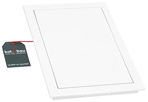 KOTARBAU® Revisionstür Revisionsklappe 20x30 cm zum Lackieren Schnappverschluss Revitür Inspektionstür Zugangstür Wartungsklappe Serviceklappe Trockenbau Reinigungsklappe Kunststoff Weiß