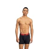 PUMA Active Boxer 2P Packed sous-vêtement de Sport, Rouge (Black/Red), Small (Taille Fabricant: 010) (Lot de 2) Homme