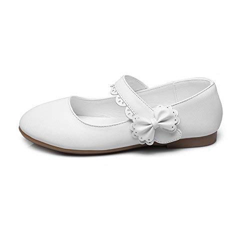 Girls Mary Jane Bow Side Strap Ballerina Flat,White,Little Kid,1.5M #TOP2
