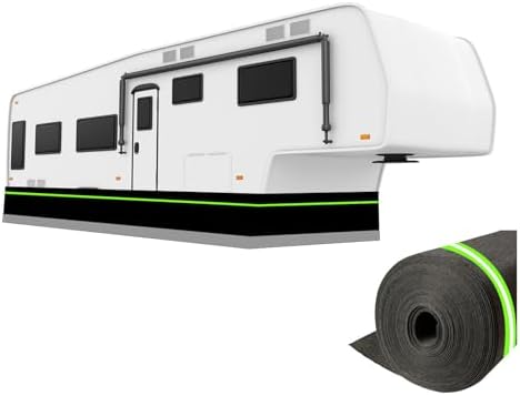 No Drilling RV Skirting - 31" High Travel Trailer Skirting, Wind & Snow Resistant, Easy Install Mobile Home Protection, Durable RV Screen Door Cover