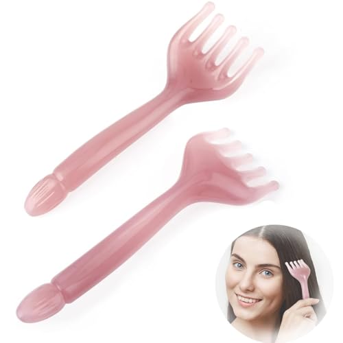 COYUN 2 Piezas Masajeador De Cabeza De Cinco Garras, Peine De Mano De Resina, Herramienta De Masaje De RelajacióN PortáTil, Herramienta Manual De RelajacióN Del Cuero Cabelludo Para El DíA Del Padre