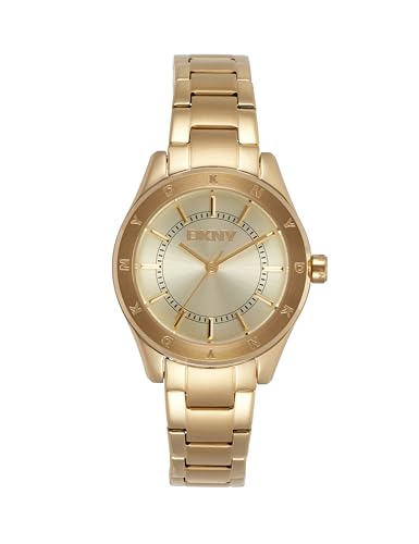 DKNY Reloj de Cuarzo Chambers Sport de Cuarzo 5 ATM, Dorado, Talla única, Moderno