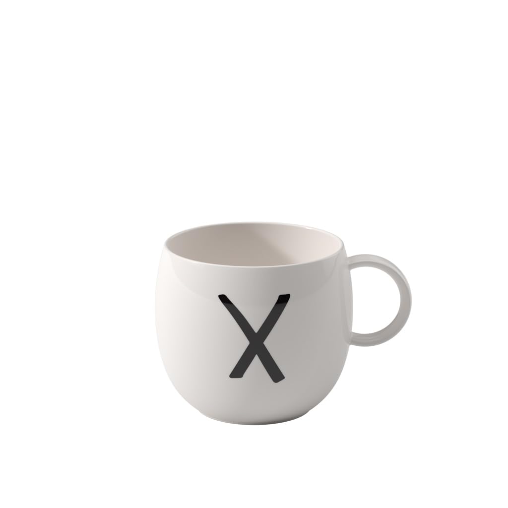 like. by Villeroy & Boch - Letters Mug X, 380ml, Premium Porcelain, White