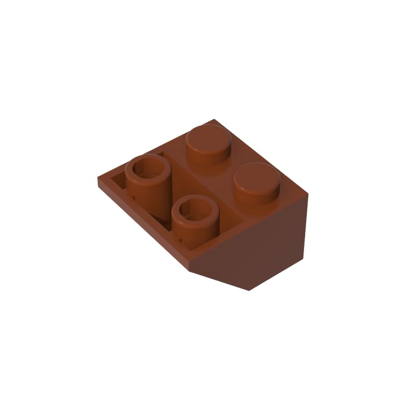 Gobricks 3660 Slope Brick 2x2 45° Inverted Slope 50 Pieces GDS-599 Compatible with Lego Building Blocks Color:Reddish Brown