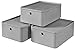 Produktbild CURVER Aufbewahrungsbox M mit Deckel (8L), 3er Set, Kunststoff, Hellgrau (Beton), Medium