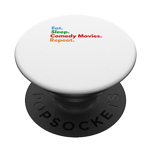 Eat Sleep Comedy Film Ripeti per gli amanti dei film comici PopSockets PopGrip Intercambiabile
