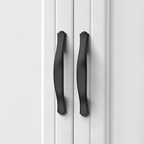 Image of Asidrama 10 Pack 3 Inch(76mm) Matte Black Kitchen Cabinet Handles Cabinet Pulls Kitchen Cabinet Hardware for Cupboard Drawer Pulls