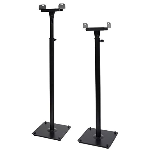 VideoSecu 2 Heavy Duty PA DJ Club Adjustable Height Satellite Speaker Stand Mount - Extends 26.5" to 47" (i.e. Bose, Harmon Kardon, Polk, JBL, KEF, Klipsch, Sony, Yamaha, Pioneer and Others) 1B7