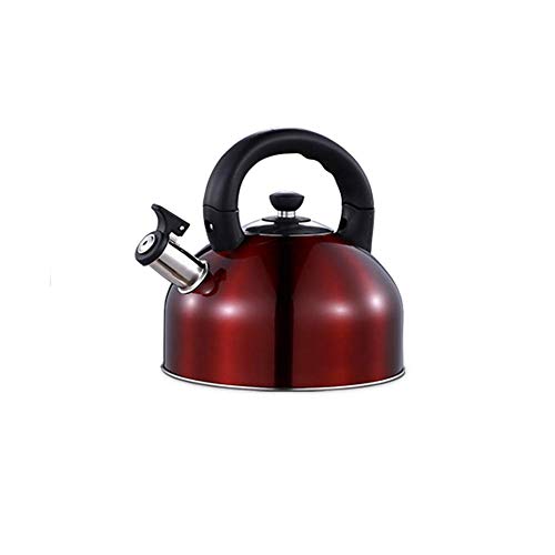 Edelstahl-Teekessel 3 L Pfeifkessel Hitzebeständiger Korrosionsschutz Ergonomischer Silikongriff Herd-Wasserkocher für alle Kochfelder