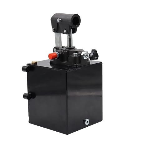 Bombas hidráulicas manuales de acción simple 12-25 - 45 cc, depósito de aceite 1-3-5 Lt. (E.W. 12 cc 5 lt tanque)