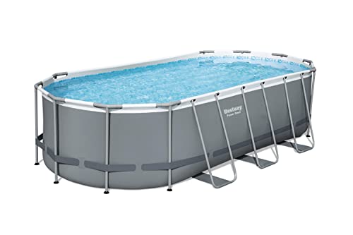 Bestway 56710 18' X 9' X 48&Quot;/5.49M X 2.74M X 1.22M Oval Pool Set, Grey