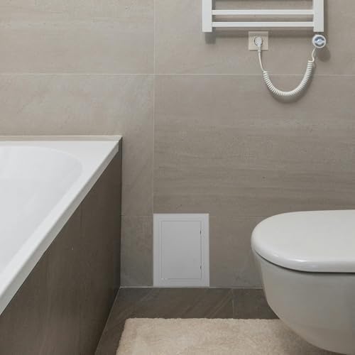 NUOBESTY PVC erişim kapağı, alçıpan duvarları için, bakım kapısı, dekoratif tasarım, banyoda sıhhi tesisat ve elektrik tesisatı için toz geçirmez kapak - Görsel 5