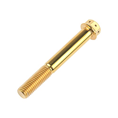 Tornillos de cabeza hexagonal de titanio M10 en color oro de 75 mm 3