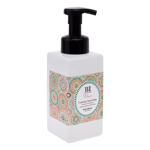 Boston International Scented Foaming Hand Soaps Made in the USA Foam Soap and Pump Dispenser, 16 Ounces, Disco (Powder, Ylang-Ylang, Amber)