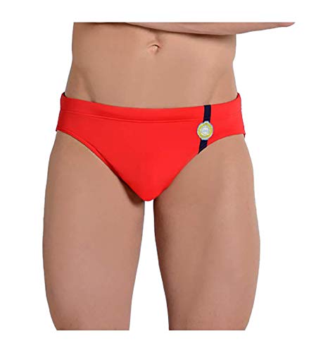 HOM Bañador de natación para Hombre, Talla S, Color Rojo