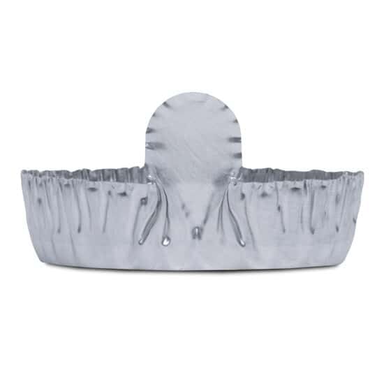 Cole-Parmer 43 mm Aluminum Crimpled-Walled Weighing Dishes with Tab, 20 ml, 1000/Cs