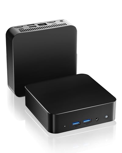 Image of Mini PC with 8GB RAM 256GB SSD, Dual HDMI 4K Display, WiFi 5 & Bluetooth 4.2, Compact Desktop Computer for Home Office, Web Browsing, Online Learning and Business Use