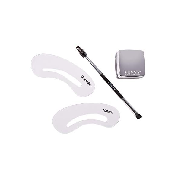 iEnvy-by-KISS-All-In-One-Brow-Pomade-Dark-Brown-KBPM01 iEnvy by KISS All-In-One Brow Pomade Dark Brown KBPM01 Waterproof Long Lasting Mirror Cap Stencils Included