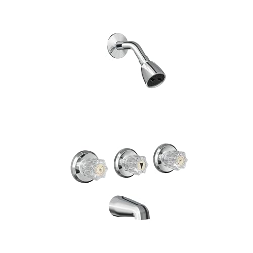 PROFLO PF1033G2 Conjunto para ducha y bañera con ducha de función única 1.75 GPM y pico para bañera - Cromo miniatura 1