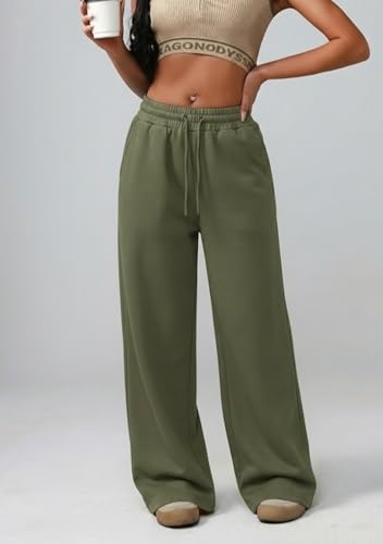 Image of dockstreet Straight Wide fit Long Length Open Bottom Jogger for Women /Trending Multi Pocket Style, Relaxed Casual Pants for Women