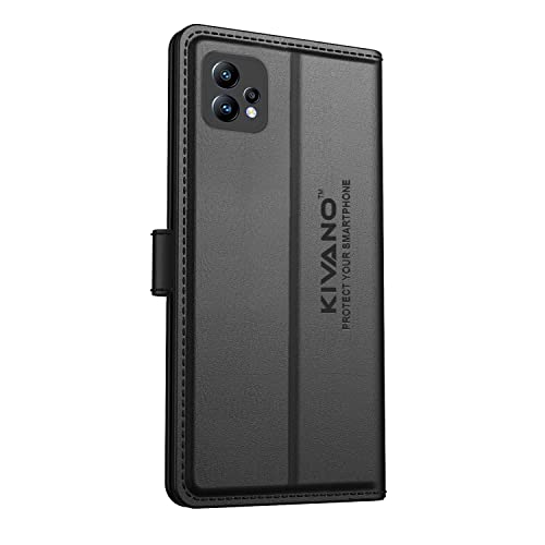 Image of KIVANO Realme 9 4G / Realme 9 Pro Plus 5G / Realme Narzo 50 Pro 5G Flip Cover | Leather Finish | Inside Pockets & Inbuilt Stand | Shockproof Wallet Style Magnetic Closure Back Cover Case