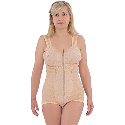 BODYPERFECT Women's Underwear Leotard with Intimate Cups with Shaping Corset Bodysuit Women Slimming Sheath - - 4XL Cover