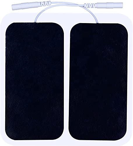 Image of AGAM Digital Therapy Machine Electrodes Reusable TENS Unit Pads - Rectangle Shaped Electrodes Replacement Pads, Strong Stick Gel, Universal Compatibility for Muscle Relief & Pain Therapy (8-Pack)