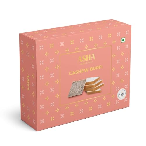 Image of ASHA SWEETS Premium Handcrafted Kaju Katli (Pack of 20 x 250gm)|Authentic Indian Cashew Barfi Made With Fresh Cashew| Exclusive Sweets Gift Box For Any Occasion and Celebration |Delicious & Healthy Sweet
