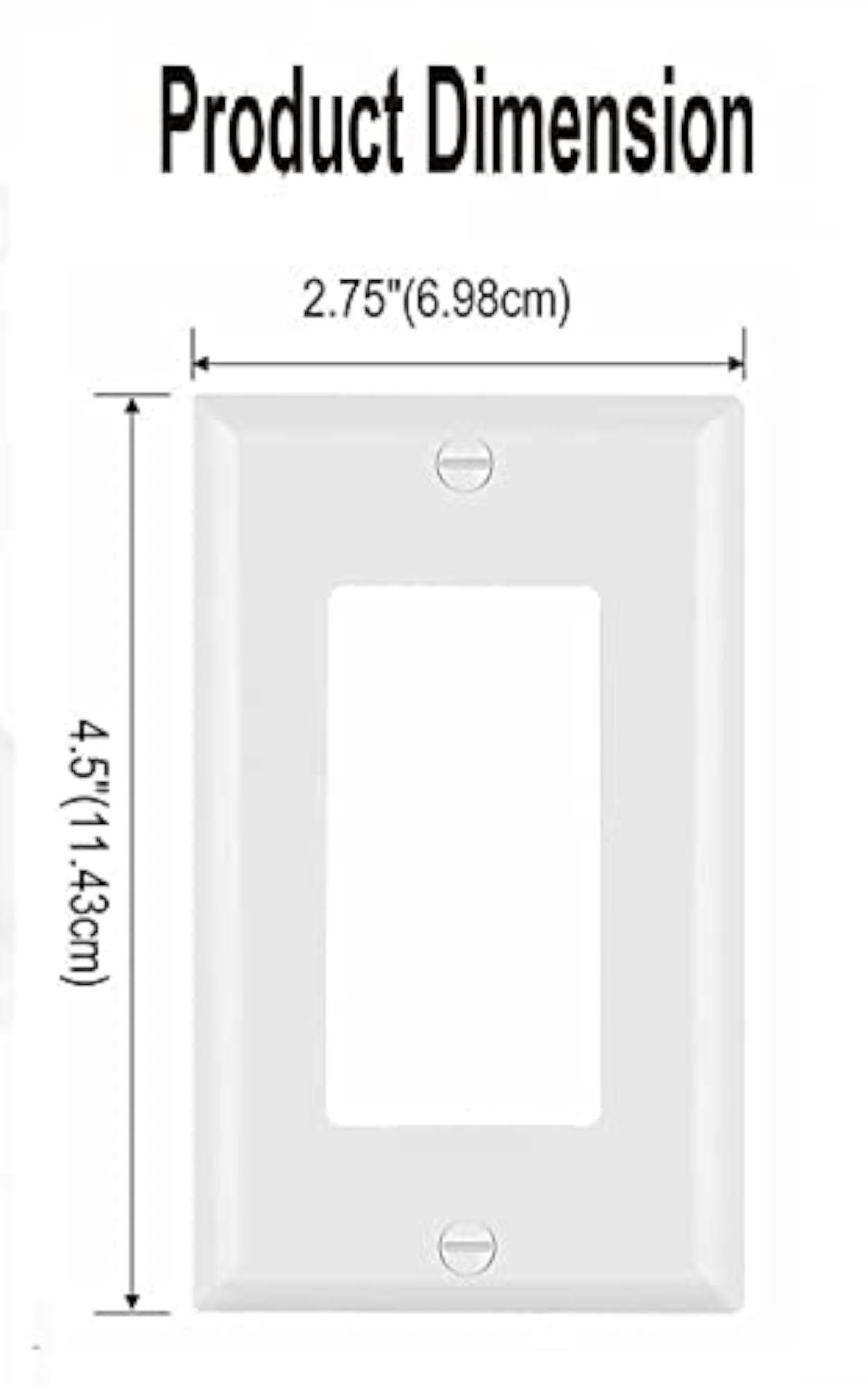 15 Amp Decorator Receptacle Duplex Wall Outlet Plate Cover