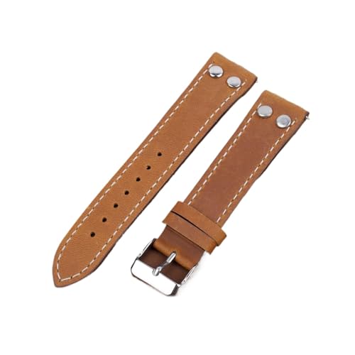 Bracelet de montre rivets cuir véritable de haute qualité