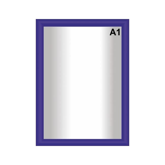 Snap Poster Frames | Certificate Photo Display | Clip Poster Holders for Retail And Advertising Displays | Notice Sign Board Frame for Walls (Blue Colour) (1, A2 (420 x 594mm))