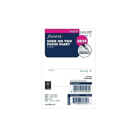 Filofax Pocket 2024 Week on Two Pages Diary Cover