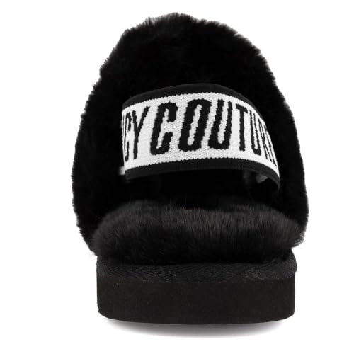 Juicy Couture Women's Faux Fur Slippers – Fuzzy Closed-Toe, Fluffy Winter House Shoes, Comfortable Slip-Ons3