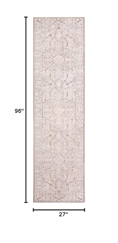 Tapete corredor SAFAVIEH Reflection Collection beige y crema miniatura 2