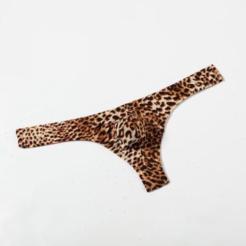 Men's Leopard Print G-String Thong Sexy and Comfortable Low Waist Soft Underwear2