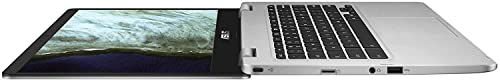 Asus C423Na Chromebook 14" Hd Laptop (Intel Dual Core Celeron Processor N3350, 4Gb Ddr4 Ram, 64Gb Ssd) Webcam, Wifi, Bluetooth, Type-C, Google Chrome Os - Silver (Renewed) #TOP2
