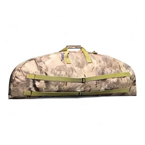 Silfrae Compound Bow Case Soft Bow Padded Case Light-Weight Bow Carry Bag with Arrow Pocket (Python Brown, L) - Thumbnail 6