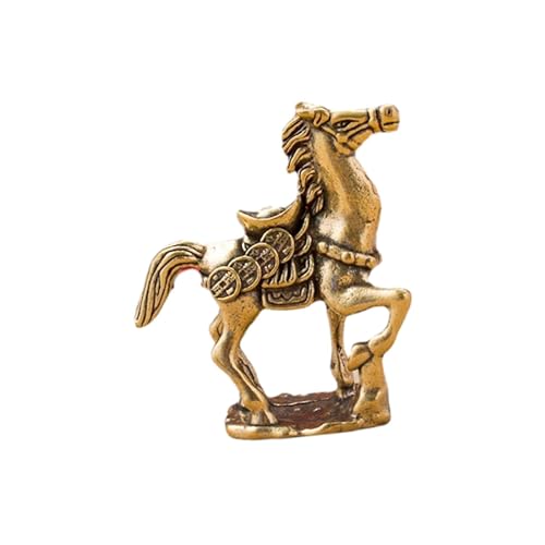 Folpus 馬の彫刻銅風水装飾テーブルセンターピースデスクフィギュア動物グッズ像寝室デスクトップキャビネット用