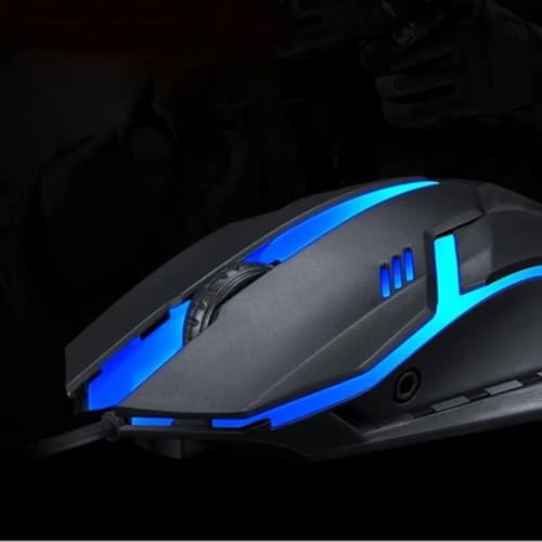Image of Wired Gaming Mouse with LED Lighting, Ergonomic Design, Adjustable DPI, and 2 Buttons - High Precision USB Optical Mouse for PC & Laptop (Black)