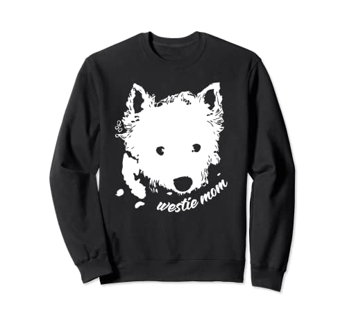 Silueta de Westie Dog Mom West Highland Terrier Sudadera