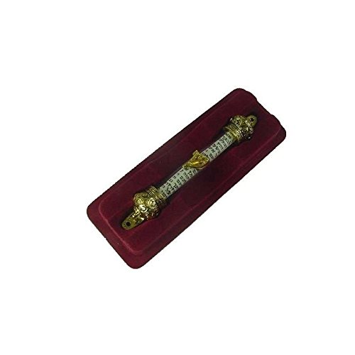 Gold Plated Mezuzah with Scroll ( 5 inches ) Mezuza Judaica Made in Israel - Thumbnail 2