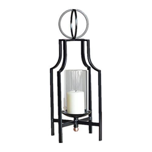 Bougeoir créatif et tendance noir en fer forgé de salon