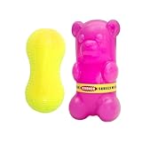 Ruff Dawg Dawg-Nut & Dawg-X Bundle - Durable Rubber Dog Toys for Chewers - Made in The USA - Floats in Water - Assorted Neon Colors for Visibility