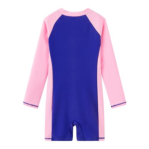 Image of Girls Swimsuit Long Sleeve Rash Guards Swim Suit 4-12Y