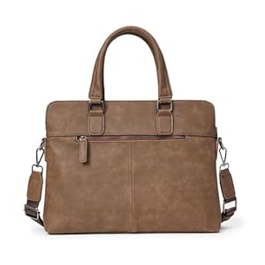 Pipisweet Herren Kuriertasche Aktentasche Umhängetasche Coffee