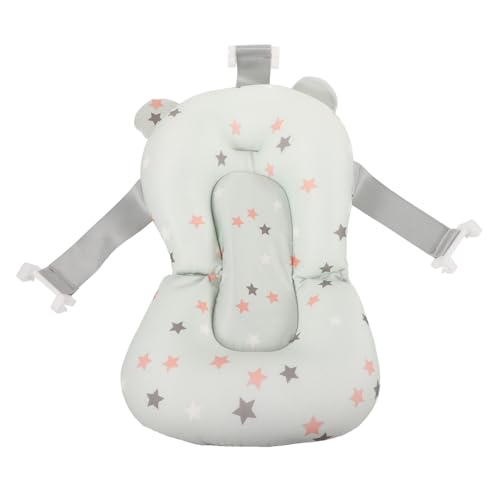 NOLITOY ベビーバスクッション 幼児用シャワークッション 調節可能な折りたたみ式バスタブマット 快適な入浴サポート 新生児用バスパッド 浴槽用ベビーバスネット