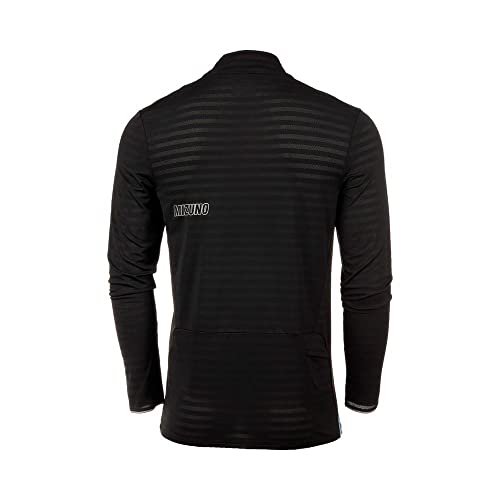 Mizuno Alpha Eco Running Half Zip, Preto, M, Preto, M