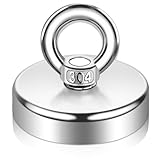 Magneti Neodimio Magnete al Neodimio ø60mm, Rotondo Magnete da Pesca Super Potente con Gol...