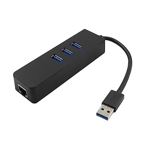 KONTONTY Multi Port USB Hub 3.0 Ethernet LAN 100m Network Adapter 3 USB Ports Support Hot Swap