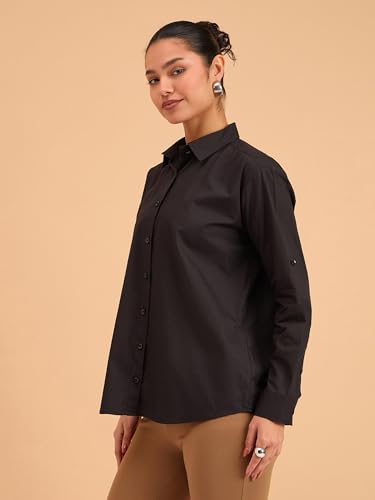Image of barcino Black Poplin Oversized Shirt